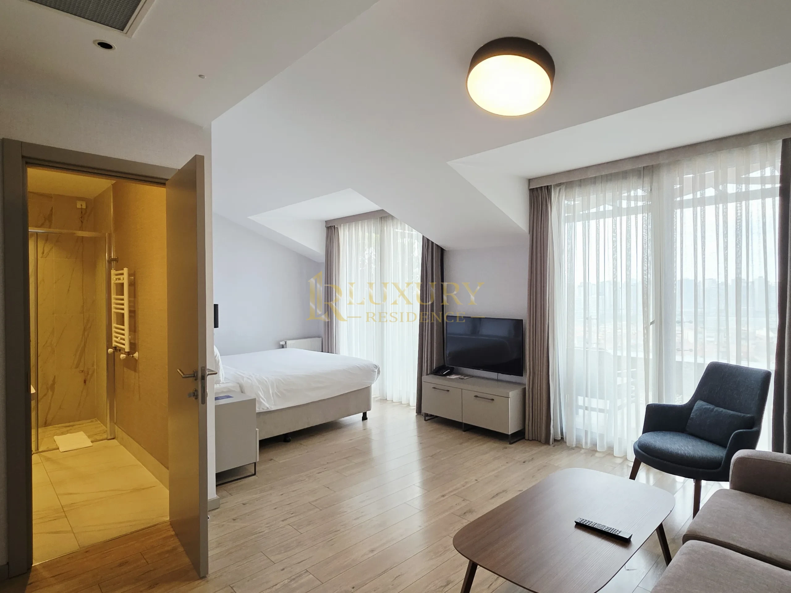Emar Avm Yakını | Teraslı 1+0 | Gym & Pool & Sauna | Otel Hizmeti
