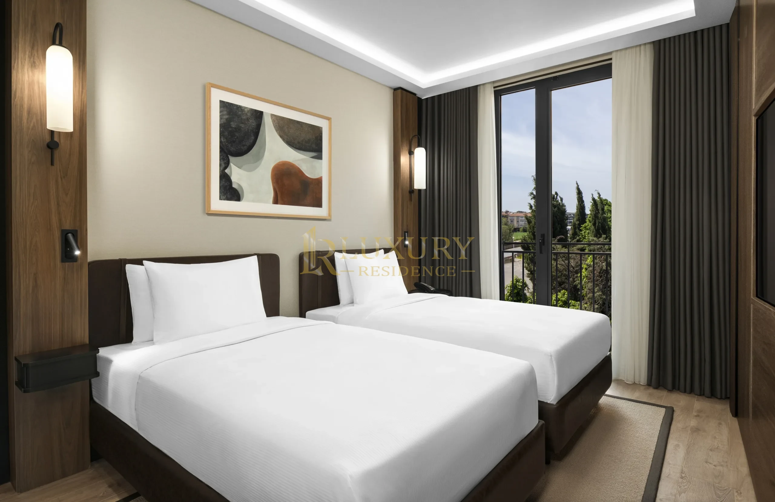 Asia | Lüx 1+0 | Gym&Pool | Twin Yataklı Delüks Oda | Otel Hizmetli |